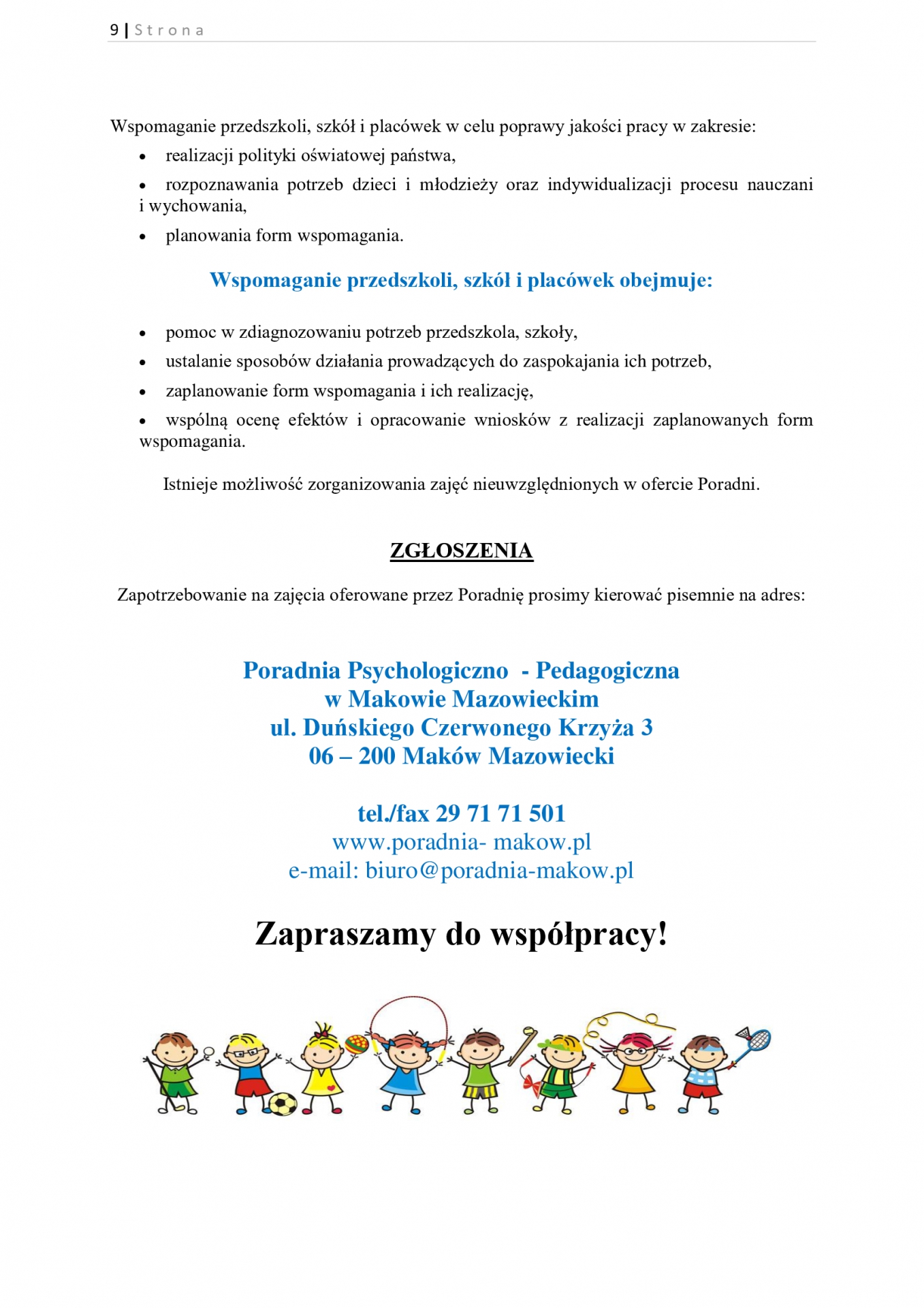 Oferta Poradni Psychologiczno-Pedagogicznej w Makowie Mazowieckim. Strona 9